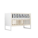 Lit bébé CHRUPPY 60 x 120 cm blanc et verni