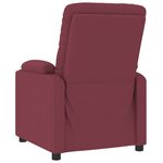 vidaXL Fauteuil inclinable électrique Rouge bordeaux Tissu