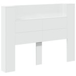 vidaXL Tête de lit Blanc 140 x 16 5 x 103 5 cm Bois d'ingénierie