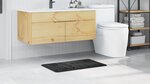 Tapis de bain rectangulaire gris foncé 50x80 cm en polypropylène antidérapant