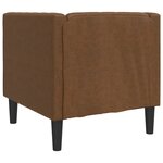 vidaXL Fauteuil Chesterfield marron similicuir daim