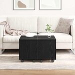 vidaXL Table basse Chêne noir 60 x 60 x 38 cm Bois d'ingénierie