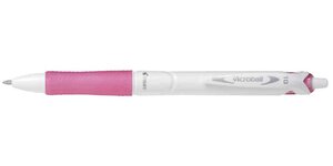 Stylo bille rétractable Grip ACROBALL PURE WHITE 1.0 Trait 0 4 mm Rose PILOT
