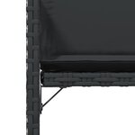 vidaXL Chaises de jardin lot de 4 avec coussins noir résine tressée
