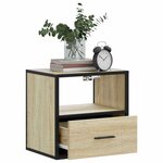 vidaXL Tables de chevet murales 2 Pièces chêne sonoma 40x31x39 5 cm