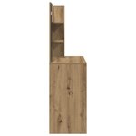 vidaXL Coiffeuse avec miroir chêne artisanal 74 5x40x141 cm