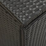 vidaXL Boîte de rangement de jardin résine tressée 200x50x60 cm noir