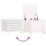 vidaXL Salon de jardin 5 Pièces blanc bois massif de pin