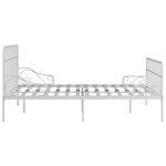 vidaXL Cadre de lit sans matelas avec sommier à lattes métal 200x200cm