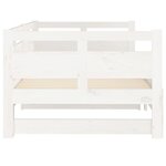 vidaXL Lit coulissant sans matelas blanc 2x(90x190) cm