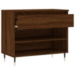vidaXL Armoire à chaussures Chêne marron 70x36x60 cm Bois d'ingénierie