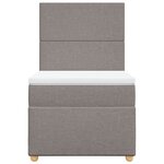 vidaXL Sommier à lattes de lit avec matelas Taupe 100x200 cm Tissu