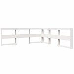vidaXL Lit bibliothèque sans matelas blanc 200x200 cm bois pin massif
