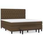 vidaXL Sommier à lattes de lit avec matelas Marron foncé 160x200 cm