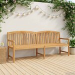 vidaXL Banc en Bois Sculpté en Rose 228 x 60 x 90 cm Naturel