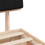 vidaXL Cadre de lit avec tête de lit rembourrée Noir 80 x 200 cm