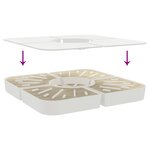 vidaXL Ensemble de base de parasol pour parasols à pied croisé 4Pièces PP