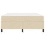 vidaXL Lit à ressorts Crème 140 x 200 cm tissu