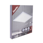Plafonnier led carré - cons. 12w . (eq. 70w) - 960 lumens - blanc neutre - extra plat