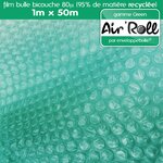 Lot de 20  rouleaux de film bulle d'air recycle largeur 100 cm x longueur 50 mètres - gamme air'roll green de la marque enveloppebulle