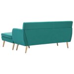 vidaXL Canapé d'angle revêtement en tissu 171 5x138x81 5 cm vert