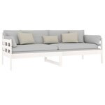 vidaXL Lit de jour blanc bois de pin massif 80x200 cm