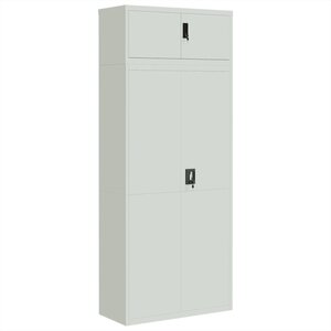 vidaXL Classeur gris clair 90x40x220 cm acier