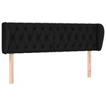 vidaXL Tête de lit avec oreilles Noir 163x23x78/88 cm Tissu