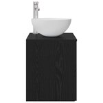 vidaXL Vanité de lavabo mural Chêne noir 49 5 x 41 x 64 5 cm