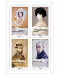 Carnet - L'art du portrait - 12 timbres autocollants