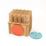 Carton 12 grandes assiettes et 25 verres