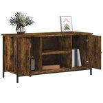 vidaXL Meuble TV Chêne fumé 100x40x50 cm Bois d'ingénierie