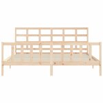 vidaXL Cadre de lit avec tête de lit 200x200 cm bois massif