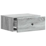 vidaXL Cabinet de chevet mural 2 Pièces Sonoma gris 49 x 34 5 x 20 cm