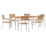 vidaXL Ensemble de salle à manger pour jardin 7 Pièces