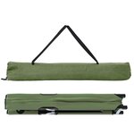 vidaXL Lit de camping pliant 2 Pièces Amy jaune 206 x 76 x 74 cm