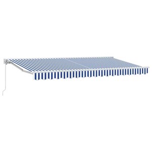 vidaXL Cadre d'auvent Bleu et Blanc 400 x 200 cm