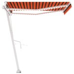 vidaXL Auvent automatique capteur de vent/LED 300x250 cm Orange/marron