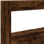 vidaXL Armoire tête de lit avec LED chêne fumé 120x17x102 cm