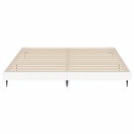 vidaXL Cadre de lit sans matelas blanc 200x200 cm bois d'ingénierie