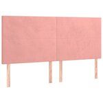 vidaXL Cadre de lit avec tête de lit Rose 160x200 cm Velours
