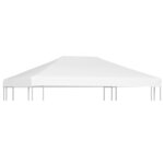 vidaXL Toile de toit de belvédère 270 g/m² 4x3 m Blanc