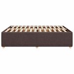 vidaXL Cadre de lit sans matelas marron foncé 160x200 cm tissu