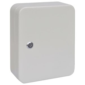 vidaXL Boîte à clés avec verrouillage Blanc 20 x 7.5 x 25 cm Acier