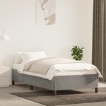 vidaXL Cadre de lit Gris clair 90x200 cm Velours