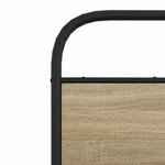 vidaXL Cadre de lit en métal sans matelas chêne fumé 183x213 cm