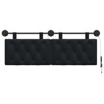 vidaXL Tête de lit suspendue Noir Velours