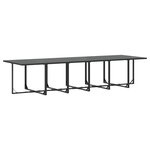 vidaXL Ensemble de salle à manger pour jardin 17 Pièces Noir Acier