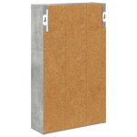 vidaXL Armoire murale de salle de bain Gris Béton 30 x 10 x 50 cm