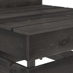 Vidaxl canapé central palette de jardin gris bois de pin imprégné